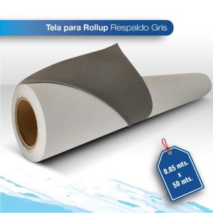 Tela para Rollup Respaldo Gris 0.85x50