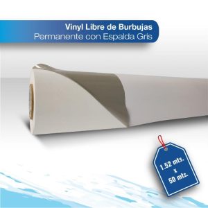 Vinil Libre de Burbujas Permanente Espalda Gris