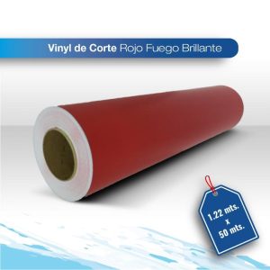 Vinil de corte Eco rojo fuego Brillante